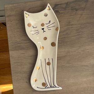 Anthropologie Cat Polka Dot Spoon Rest